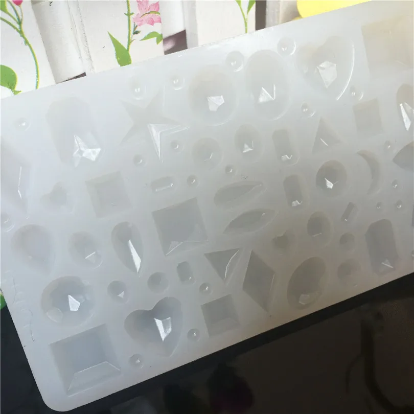 

Cabochon Silicon Mold Mould Many Kinds Of Diamonds DIY handmade Ear Studs Pendant Epoxy transparent silicone mould