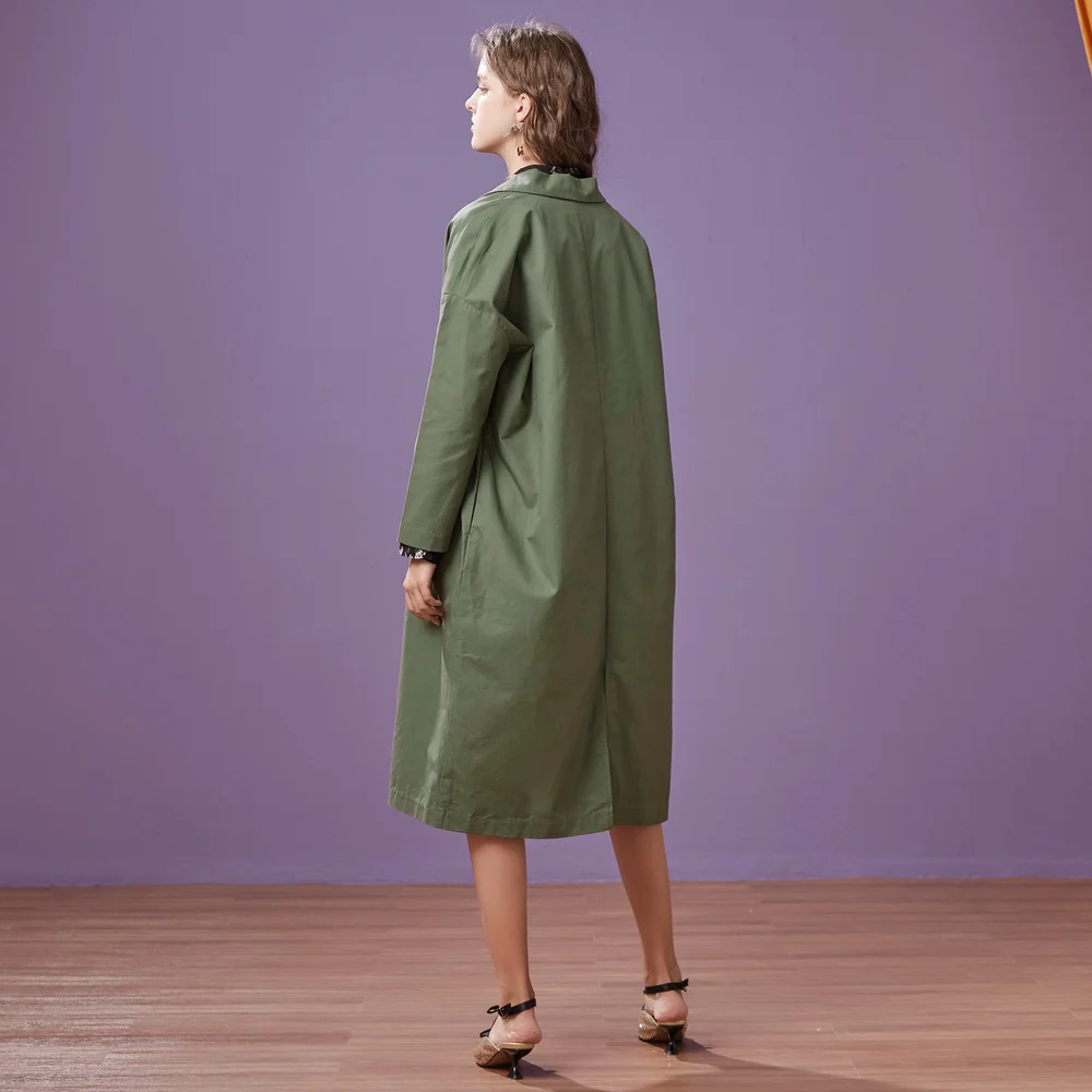 Beste Metersbonwe Vrouwen Bovenkleding Lente Herfst Lange Losse Stof Jas