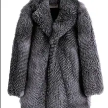 Новое поступление, роскошная мужская шуба из лисьего меха, зимняя меховая куртка из натуральной кожи, Высококачественная Мужская теплая зимняя шуба с лисьим мехом