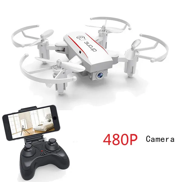 480P Camera White 1601 мини складной аэрофотосъемка Квадрокоптер с дистанционным управлением 2.0MP Камера WI-FI Дрон VS JJRC H36 JJR/C H37 черные модные аксессуары - Цвет: 480P Camera White