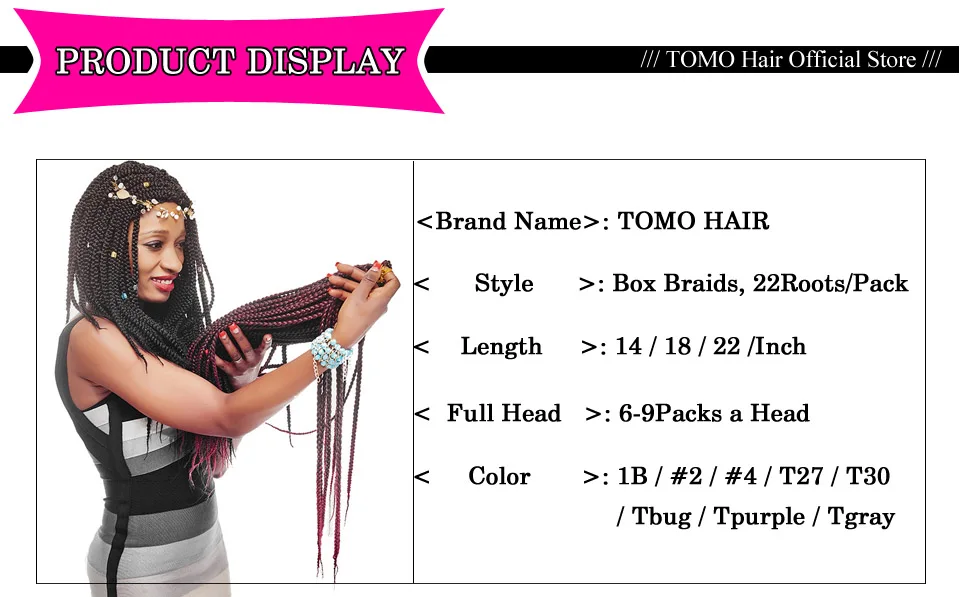 TOMO, синтетические косички, вязанные крючком волосы, 22 корня, Омбре, косички для наращивания волос, 1" 18" 2", красный, черный, коричневый, вязанная косичка