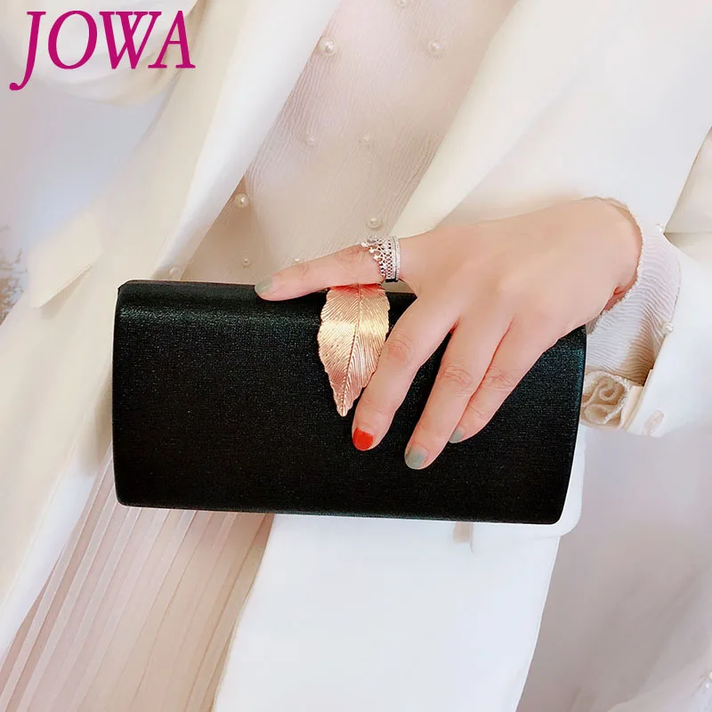 

2019 New Design Women's Fashion Handbag Wedding Party Bride Clutch Vintage Leaf Hasp Small Evening Bag Night Chain Purse 3 Color