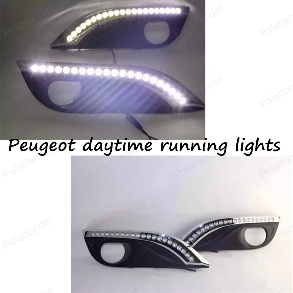 2016 High Quality Car special LED Daytime Running For Peugeot 308 Car