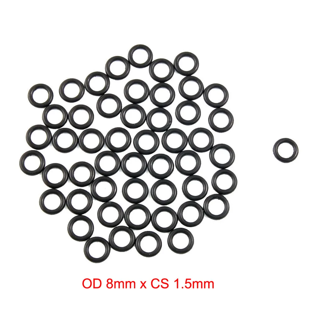 

OD 8mm x CS 1.5mm nitrile NBR black seal washer o-ring gasket