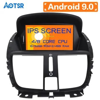 

Android 9.0 4+64GB Car GPS Navigation Car DVD Player For Peugeot 207 2008-2014 autostereo headunit radio multimedia built in DSP