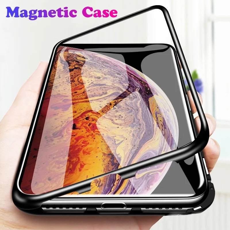 KRY Metal Case For iPhone X XR XS MAX Tempered Glass Back