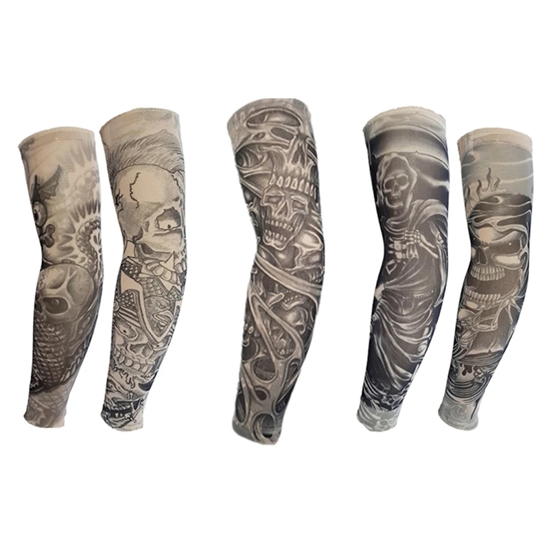 

Outdoor Cycling Sleeves 3D Tattoo Printed Armwarmer UV Protection MTB Bike Bicycle Sleeves Arm Protection Riding Arm Sleeves