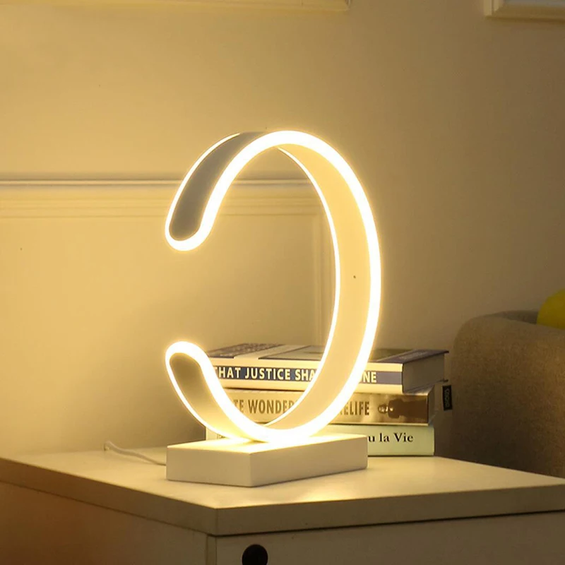 

Led Table Lamp Modern Desk Lamp Black Book Reading Light Button Switch Bedroom Living Room Study Office Decoration Lighting