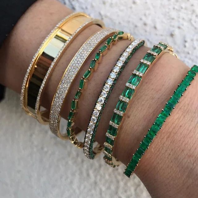 56 мм Новая мода Европейский хип-хоп панк деликатная гравировка cz браслет для женщин Шарм Золотой цвет широкий диапазон открытые ювелирные изделия из бисера