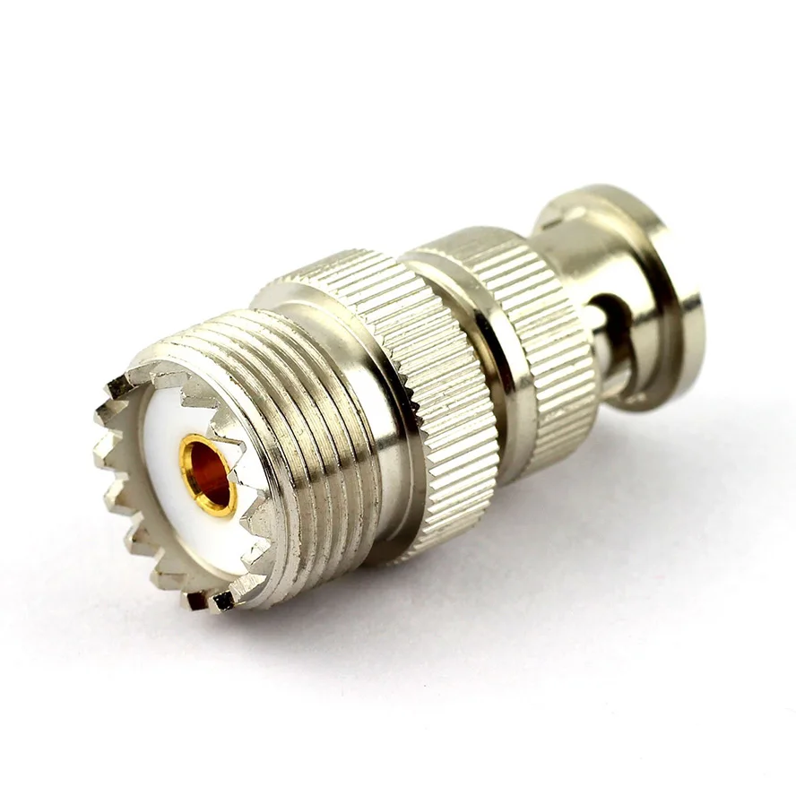 Buy 2Pcs RF Coaxial Coax Adapter BNC Male to UHF