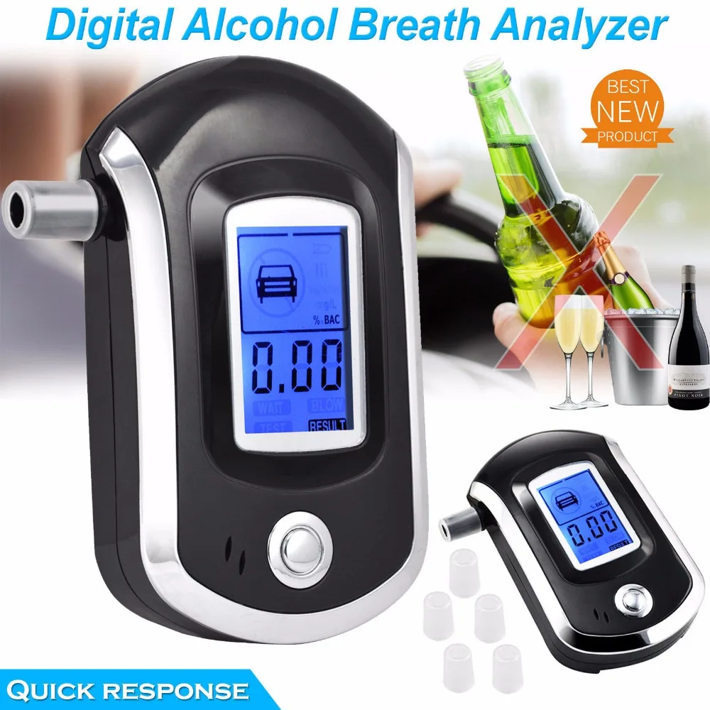 

Professional LCD Digital Police Breath Car Alcohol Tester Breathalyzer Analyzer Detecto