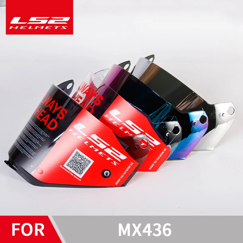 Kopen Originele LS2 MX436 Motocross Helm Vizier Geschikt Voor Model LS2 MX436 Helm Lens Glas Donker Rook Clear Vervangen Gezicht Shield