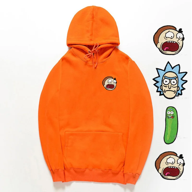 Vente Broderie à capuche Rick et Morty Sweatshirts hommes 2018 nouvelle vente chaude pur coton Freestyle hommes Rick Morty survêtement de sport