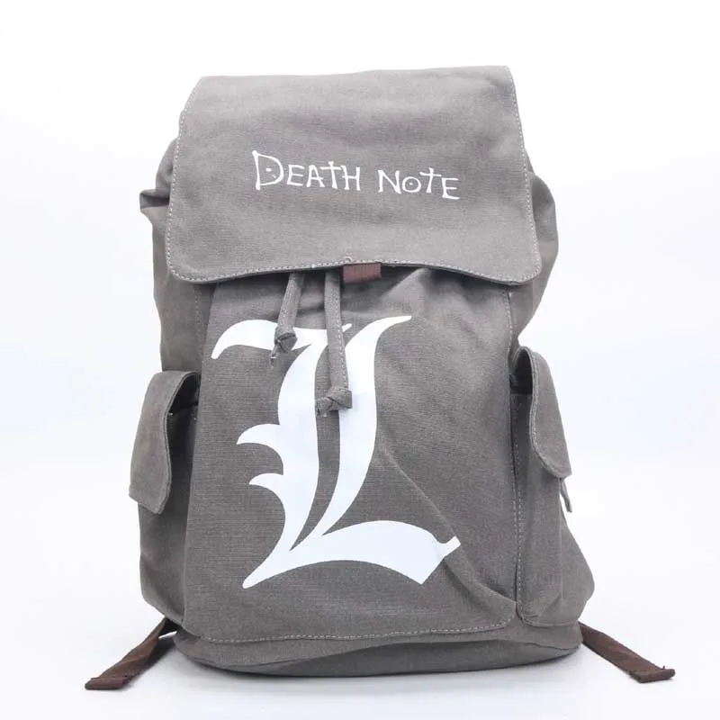 Аниме one piece Naturo Totoro Attack on Titan, Токийский вурдалак, рюкзак с надписью смерти, большая Вместительная дорожная сумка, плюшевый рюкзак Mochila - Цвет: Death Note