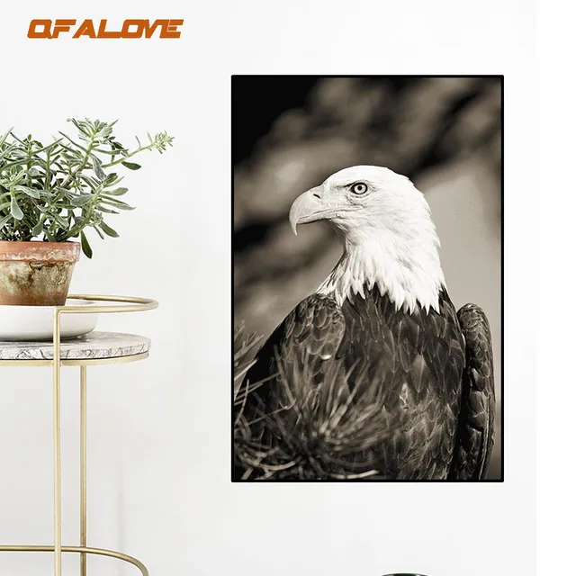 Qfalove Modern American Eagle Canvas Painting Animal Wall Pictures Qfalove Modern American Eagle Canvas Painting Animal Wall Pictures Decorative Art For Living Room Home