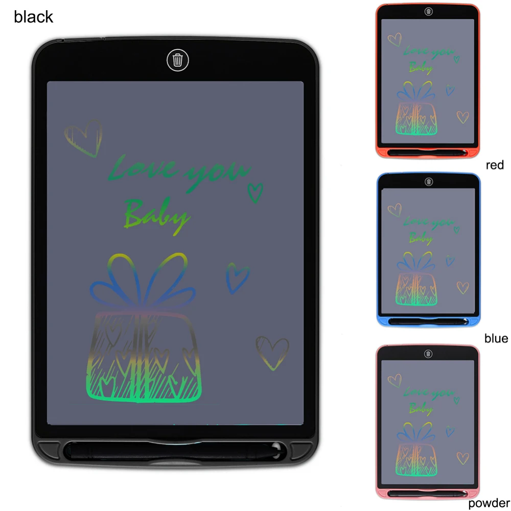 12 дюймовый цветной ЖК-дисплей экран планшет для письма электронный цифровой рисунок почерк блок для сообщений для подарок для ребенка
