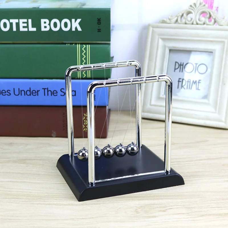 

Newton Cradle Iron Balance Ball Physics Science Pendulum Home Decoration Child Early Fun Development Educational Desk Toy Gift
