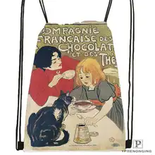 Пользовательские Le-Chat-Noir-mod походная сумка на шнурке милый рюкзак для детей(черная спинка) 31x40 см#2018611-214