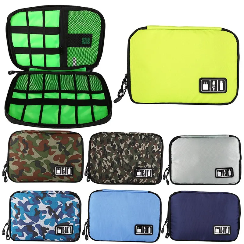 

Waterproof USB Cable Earphone Storage Bag Organizer Digital Gadget Holder Travel Cellphone Mobile Charger Storage Carrying Hard