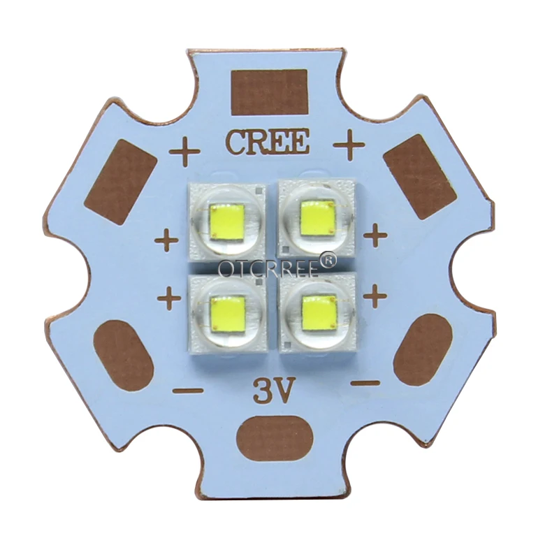 Cree XPE2 XP-E2 4 чипа 4 светодиодный 3V6V12V 10W12W холодный Нейтральный Теплый белый красный синий зеленый высокомощный светодиодный излучатель диод на 20 мм медной печатной плате