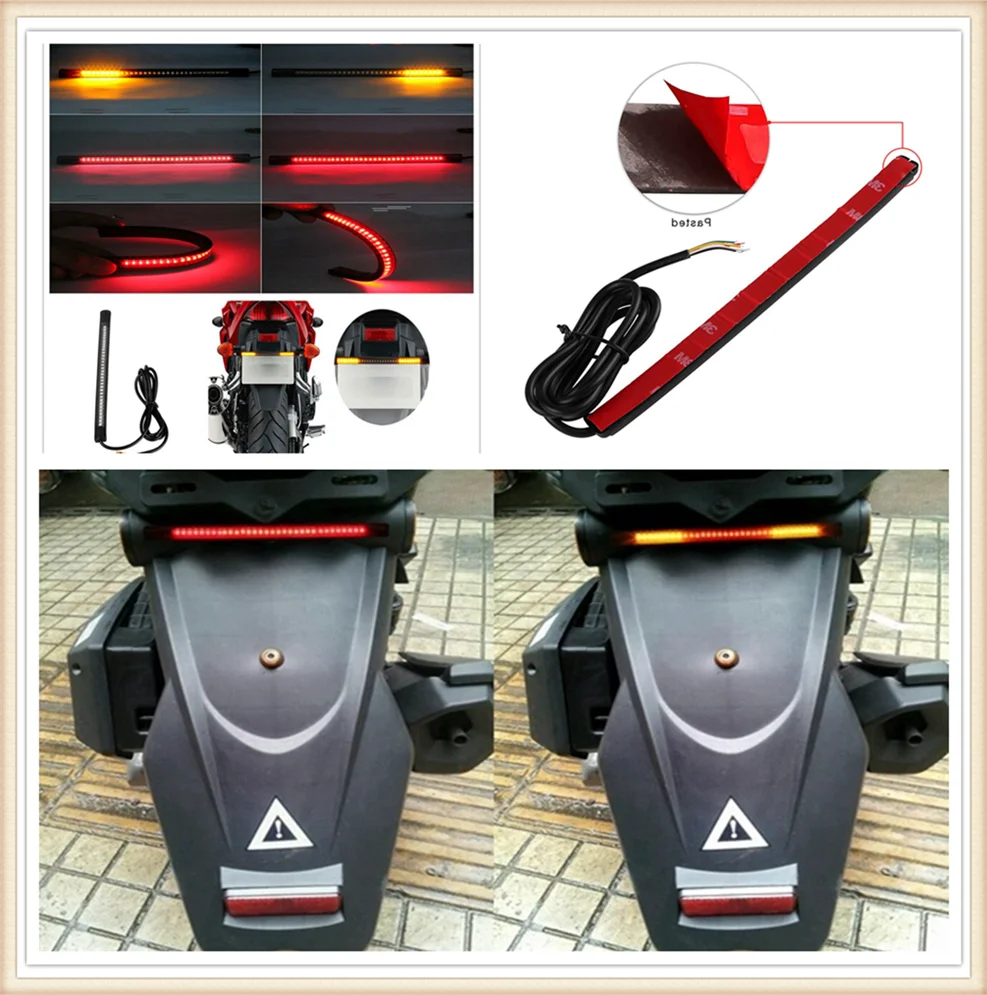 Motorcycle LED Tail lamp Plate Light Brake Stop Turn Signal Strip for TRIUMRH 1050 S HONDA XR400MOTARD CRF250L M Motorcycle LED Tail lamp Plate Light Brake Stop Turn Signal Strip for TRIUMRH 1050 S HONDA XR400MOTARD CRF250L M