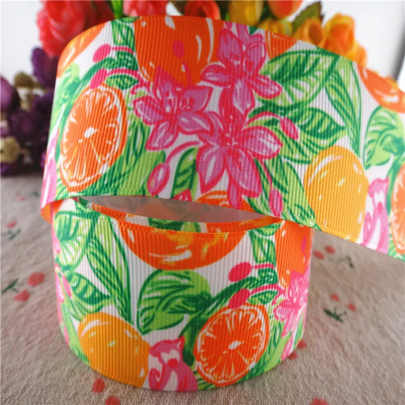 Лента Корсажная с цветочным принтом 38 мм 10 ярдов/партия|ribbon diy|printed grosgrain ribbongrosgrain