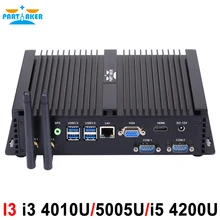 2 com промышленные прочный Мини-ПК сервер с Intel Core i3 4010u 5005u i5 4200u i7 5550u процессора 4 * USB3.0 Wi-Fi 300 м