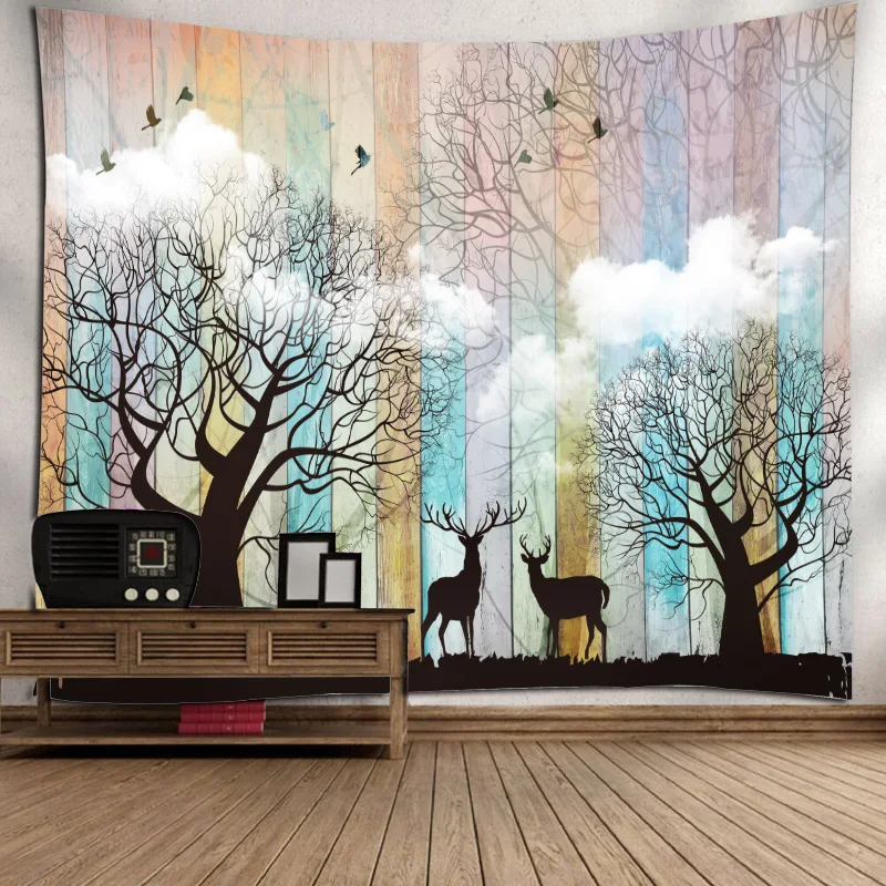 

Nordic Tapestry Wall Hanging Beach Picnic Throw Rug Blanket Camping Travel Sleeping Pad Room Decoration Cloth Wall Covering
