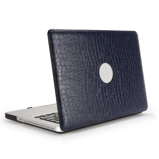 Crocodile Pattern Laptop Case Cover for Macbook Air Pro Retina 11 12 13 15 PU Leather Hollow