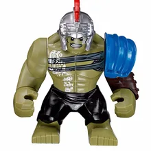 30 шт./лот XH654 Супергерои Мстители Тор Ragnarok 76088 Халк 7 см Большой размер строительные блоки кирпичи игрушки Детский подарок X0165