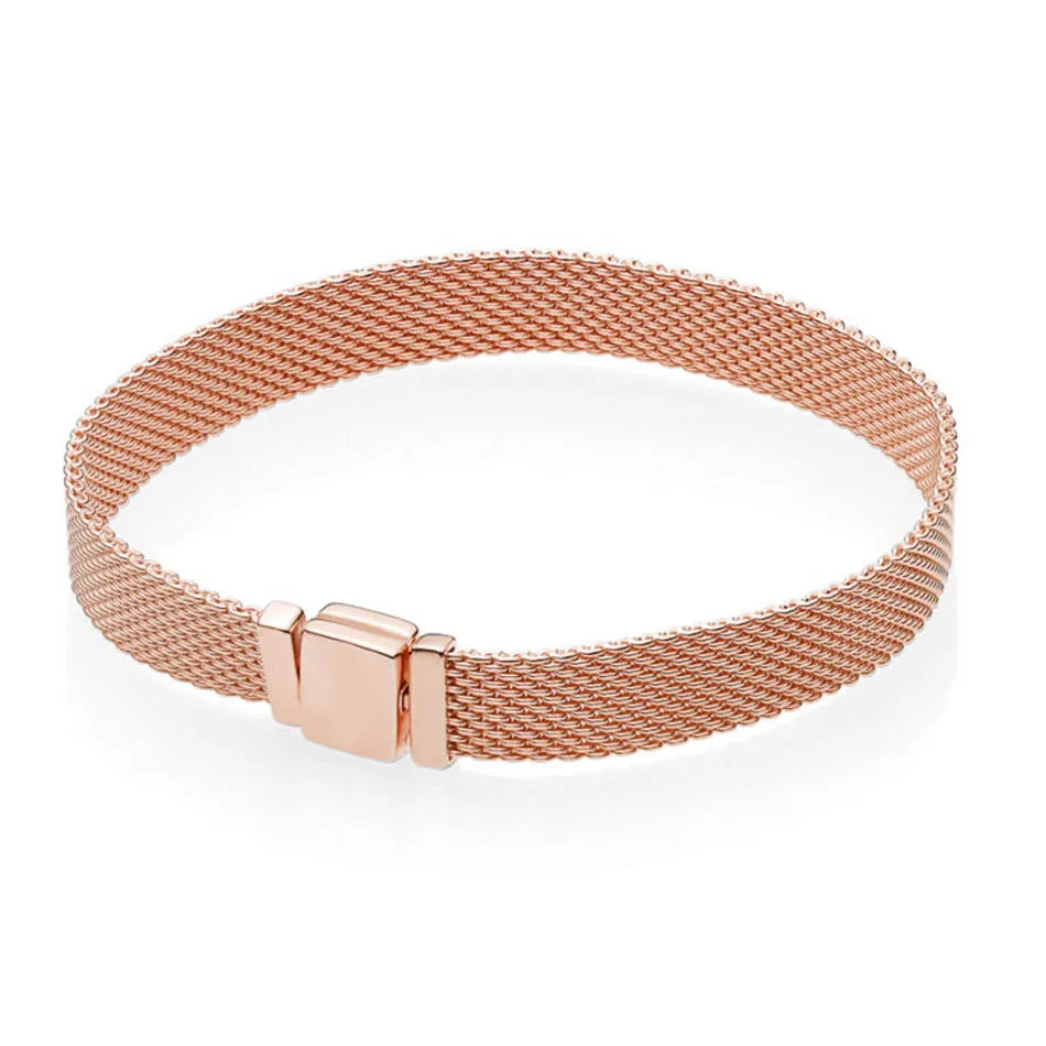 

Rose Reflexions Signature Clasp Bracelet for Women fit Lady Reflexions Clips Authentic 925 Silver Jewelry