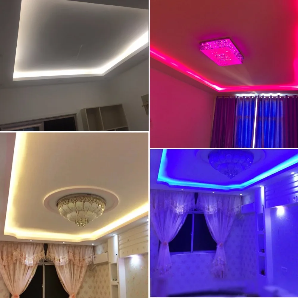 Stopiyer. Натяжной потолок с подсветкой. Крепление светодиодной ленты к потолку. Потолочный плинтус с подсветкой. Ac110v/220v подсветка потолка.