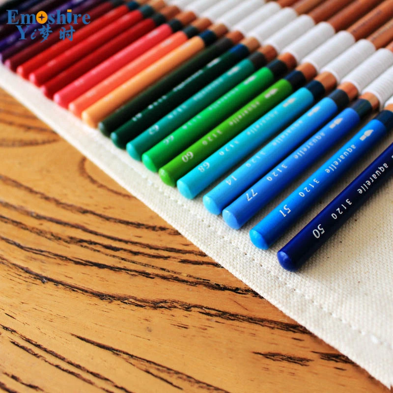 Emoshire Pencils cotton canvas handmade original color lead pencil drawing pen large capacity pencil pencil bag (6)