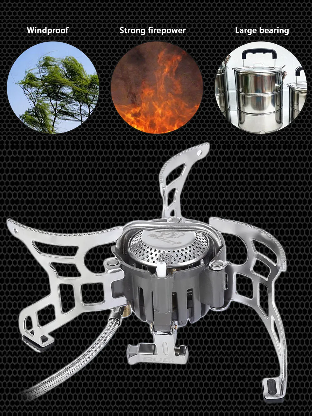 BULIN BL100 - T4 - A Outdoor Camping Picnic Foldable Split Gas Stove Portable BBQ Gear