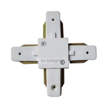 Трек освещение Соединительная шина 10 шт. X разъем 2 провода рельс трек разъем в Белый Черный X разъем rail iluminacao