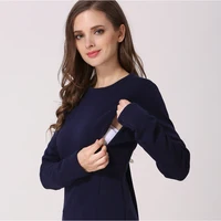 Emotion Moms Winter Maternity Sweater Thick Fleece Lining Breastfeeding Jumper Invisible Zipper Nursing Clothes Lactation Wear 2