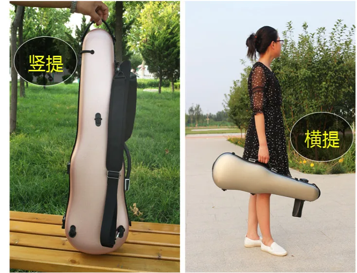 

carbon fiber composite material 4/4 violin case gold Weight-bearing 200kg #22