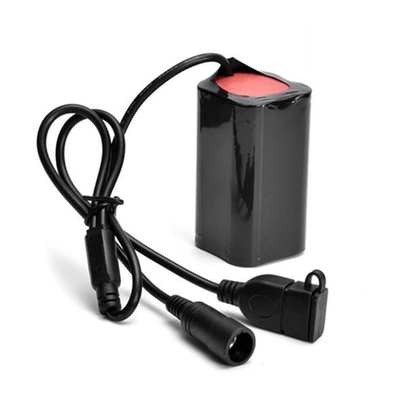 

18650 Battery Pack 8.4V 6400mAh capacity for T6/L2 LED Bicycle Light/Headlight 4*18650 Lithium Battery+1 battery bag