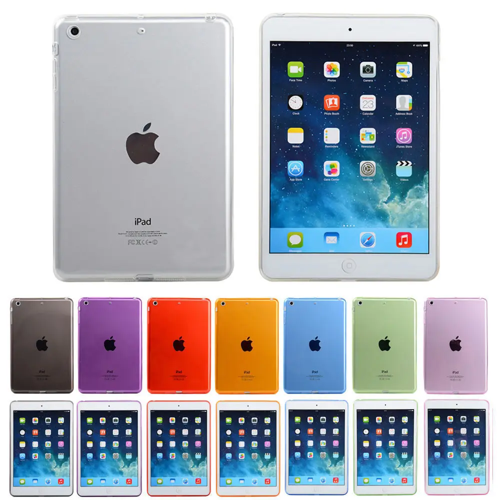 Мягкий ТПУ чехол для планшета iPad mini 4 силиконовый прозрачный Кристалл Защитный