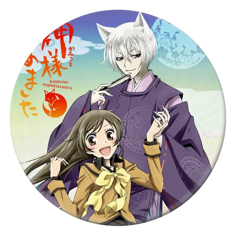 

1pcs Anime Kamisama Love Kiss Badge Cartoon Tomoe zono Nanami Brooch Pins Collection Badges For Backpacks Decoration