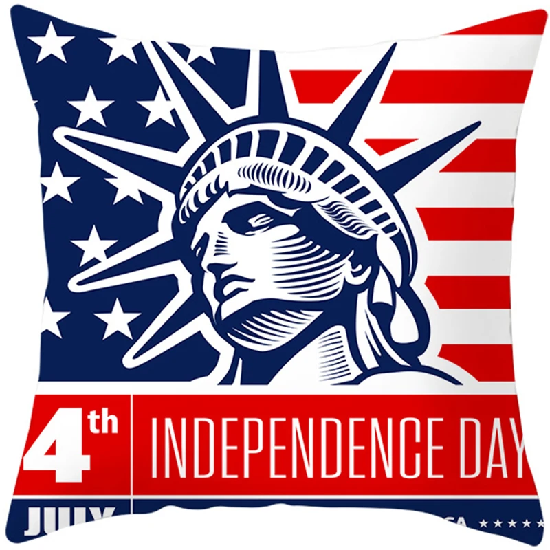 

Home Textile pillow case Independence Day Style pillow cover 4th of July pillow cover 45*45 cm 2019 NEW kussensloop