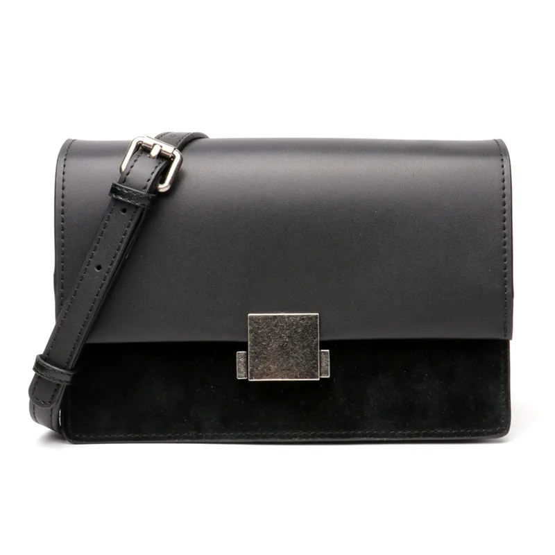 

2019 REAL LEATHER LADY CLUTCH HAND BAG FASHIONABLE NEW EUROPEAN-AMERICAN STYLE SLUNG WAXY COWHIDE WOMEN SHOULDERED BAG WALLET