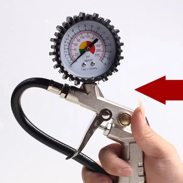 Автомобильный компрессор давления Манометр Мотоцикл Грузовик шин воздуха Надувное тестер набор инструментов DXY88