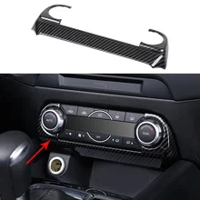 In Fibra di carbonio Pannello di Controllo di Aria Condizionata Manopola Copertura Decorativa per Mazda Cx-5 2th Cx5 2017 2018 Aria Condizionata Accessori