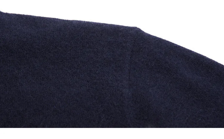 Brand Men's Cashmere Sweater 2019 New High Collar Men's Sweater Solid Color Velvet Long-Sleeved Winter Shirt Sweater (8)