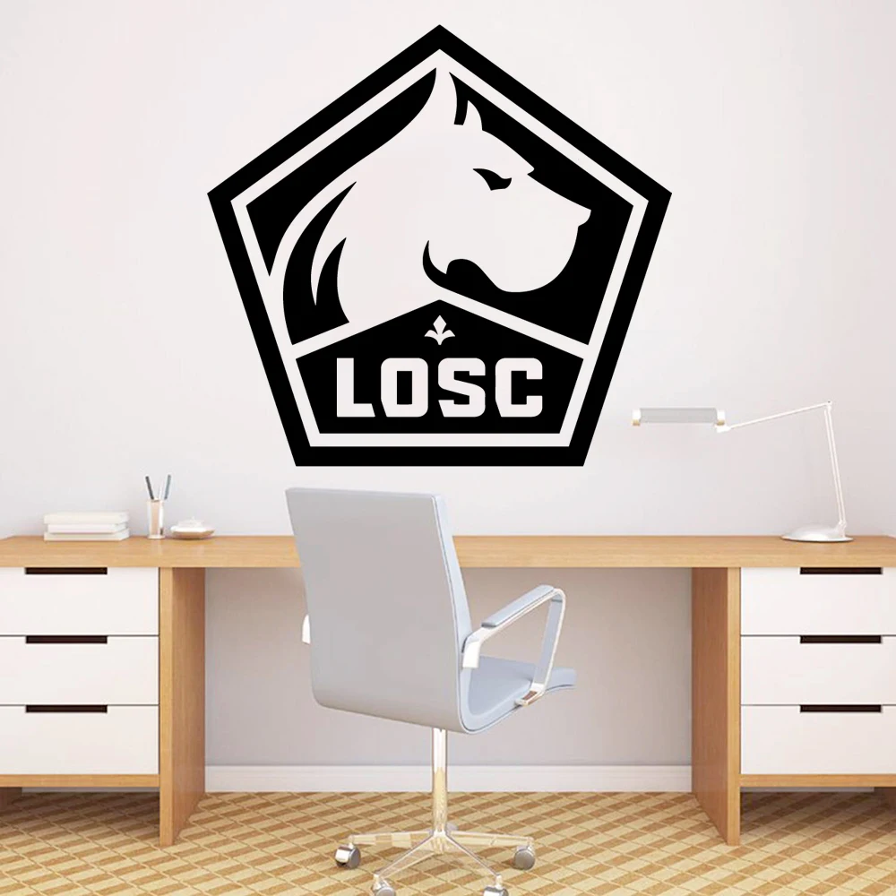 

Creative Lille Olympique Sporting Club Wall Stickers Home Decor For Living Room Vinyl Mural Office Art Decal adesivi murali