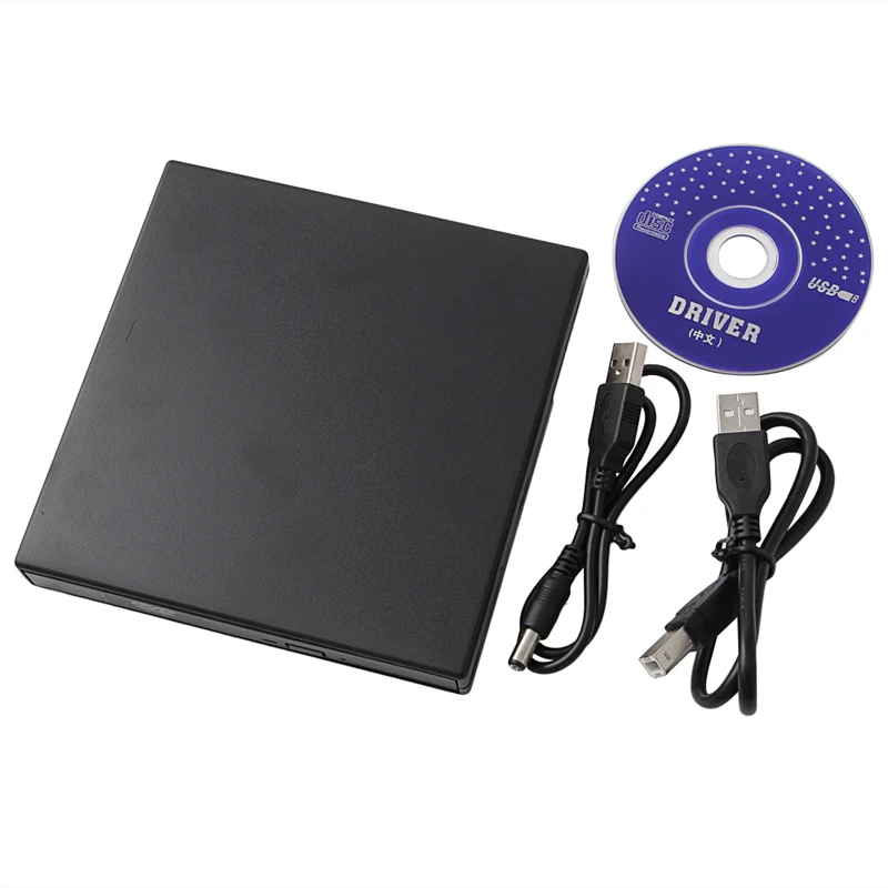 

Ultra Slim Portable External Usb 2.0 Optical Driver CD/DVD Player Black New