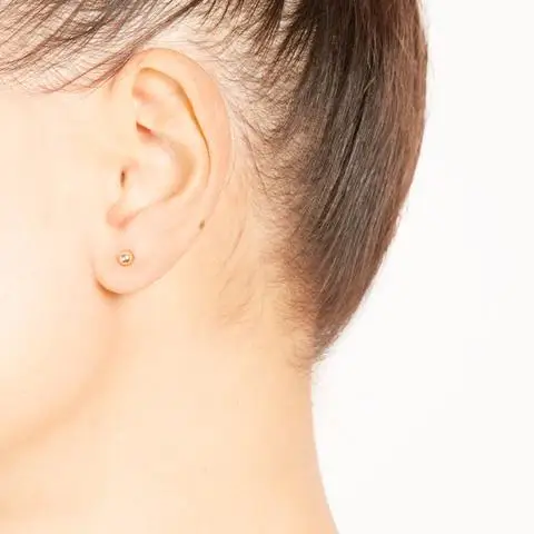 

Classic simple jewelry 2mm 3mm tiny smooth round gold color silver ball stud perfect the second stud ear bone stud earring 925