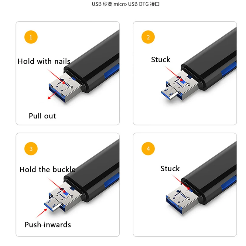 3 в 1 Тип C Порты и разъёмы USB Порты и разъёмы Micro USB Card Reader адаптер с OTG для samsung S9 A3