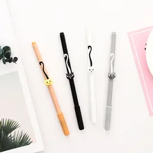 4 шт./компл. гелевая ручка Кошка caneta тонких листов Kawai kalem мультфильм boligrafo милые канцелярские stylo школьные принадлежности lapices ручки papelaria